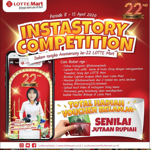 Instastory Competition Anniversary Ke Lotte Mart Berhadiah Voucher