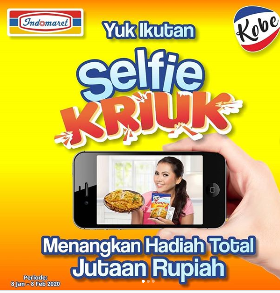 Gratis Hadiah Uang Tunai dan Voucher Indomaret dari Lomba Selfie Kriuk
